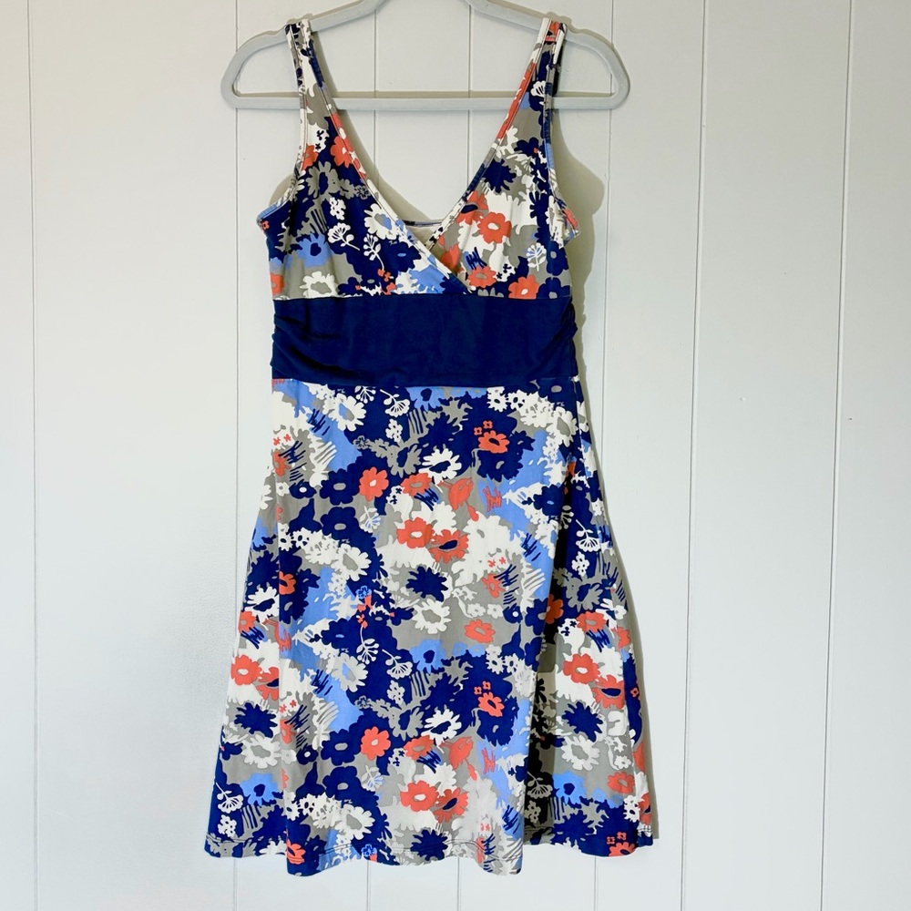 Patagonia Mini Athletic Dress Organic Cotton Floral Sleeveless Medium